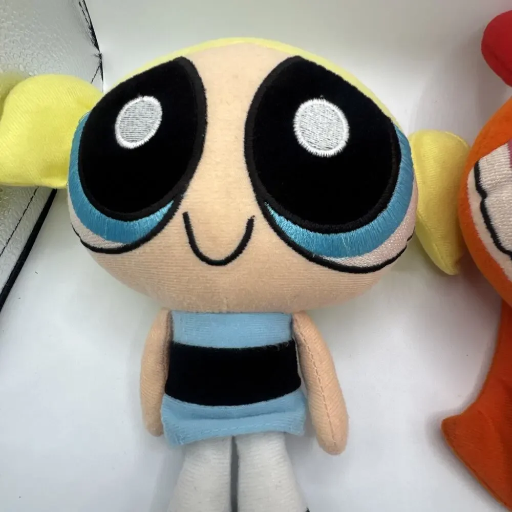 Vintage Powerpuff Girls Plush Set Blossom Bubbles Multibrink Cartoon Network